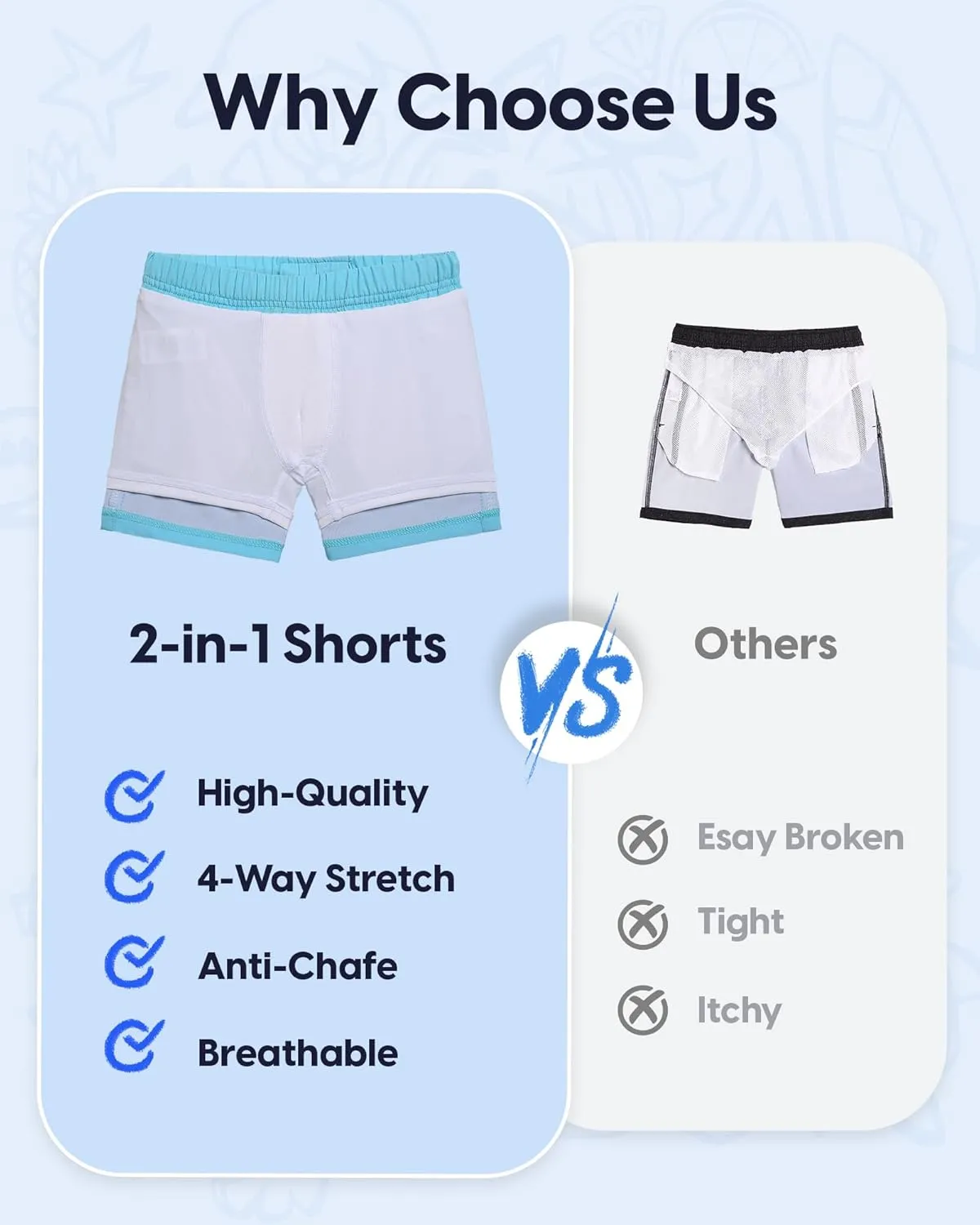 maamgic Boys Swim Trunks with Compression Liner Stretch Boy Swim Shorts Toddler Bathing Suit Swimsuit