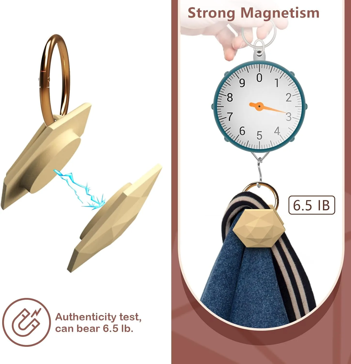Magnetic Hat Clip for Travel on Bag High Strength Magnet Hat Holder Fits on Backpacks Purses Totes Creative Gift