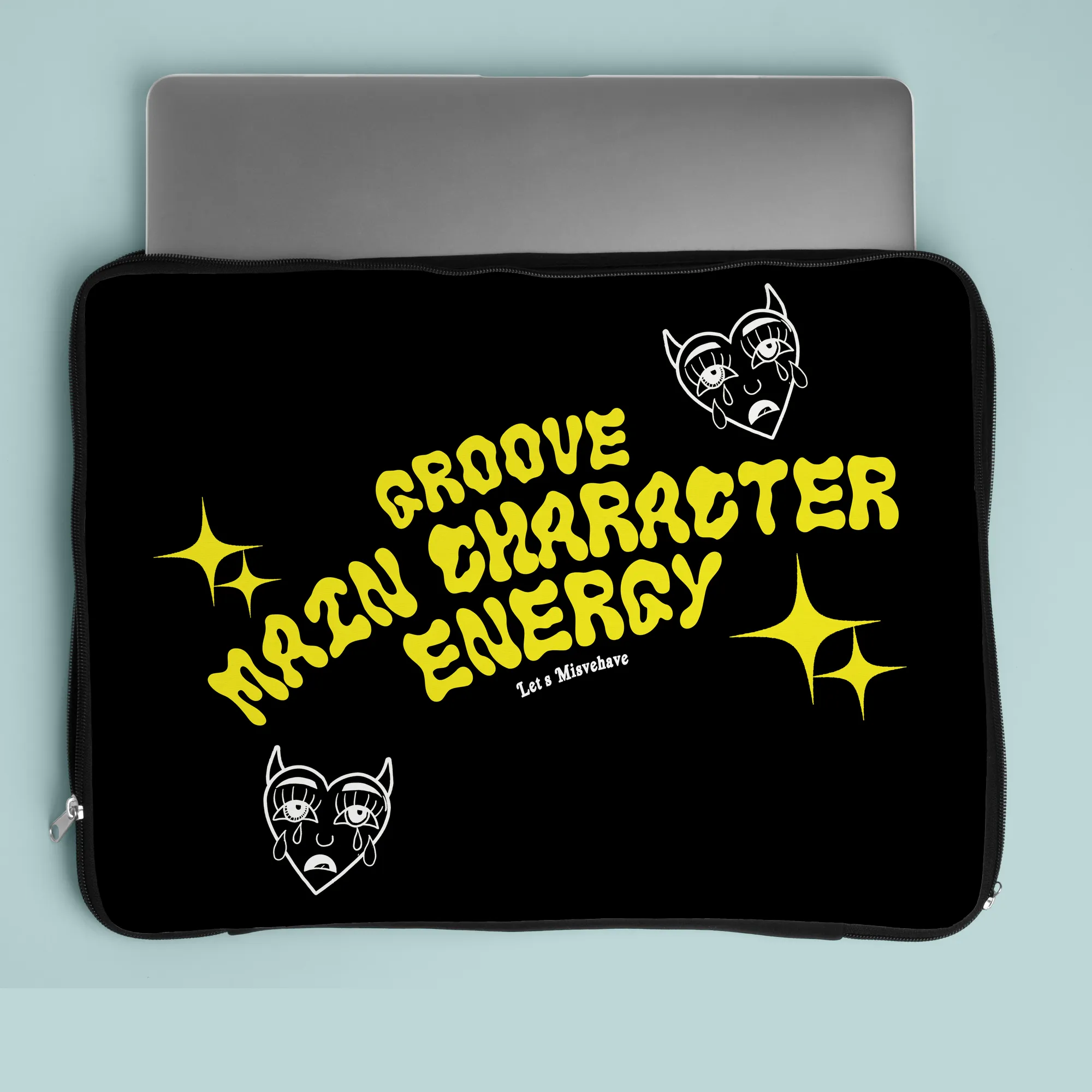 Main character energy Strapped laptop sleeves