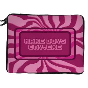 Make Boys Cry Strapped Laptop Sleeve