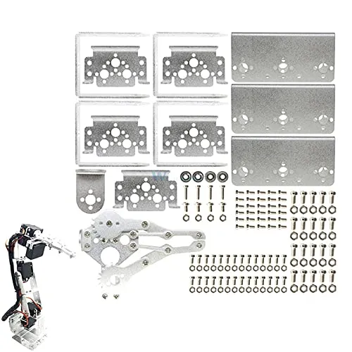 Manipulator ROT3U 6DOF Freedom Mechanical Robot Arm Three-Dimensional Rotation 6 Servo Motor Sillver Metal Gear for Arduino