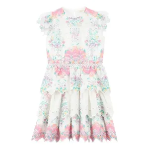Marlo Kid White Gracie Embroidered Mini Dress