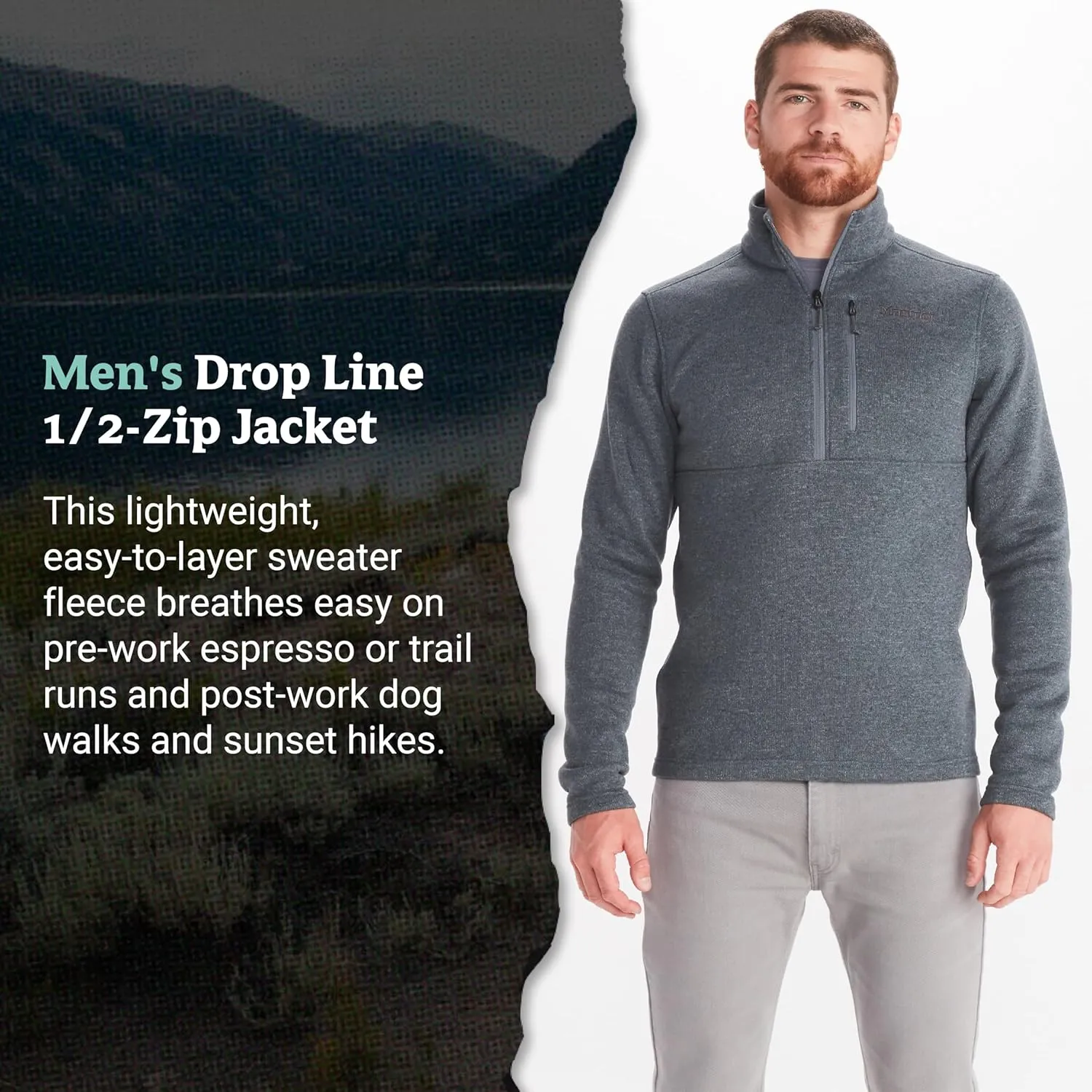 MARMOT Men's Drop Line 1/2 Zip Fleece Jacket
