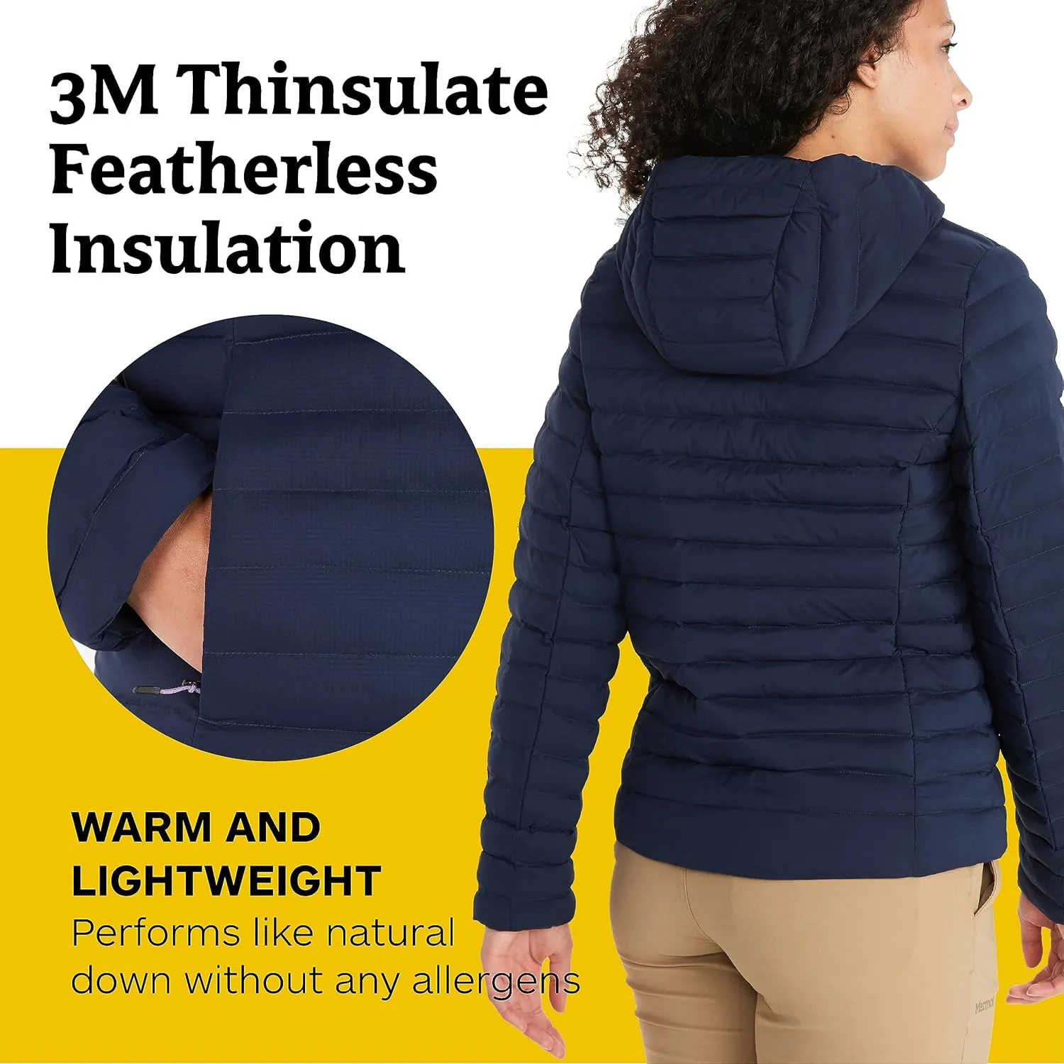 MARMOT Women's Echo Featherless Hoody - Lightweight Down-Alternative Puffer Jacket with Hood