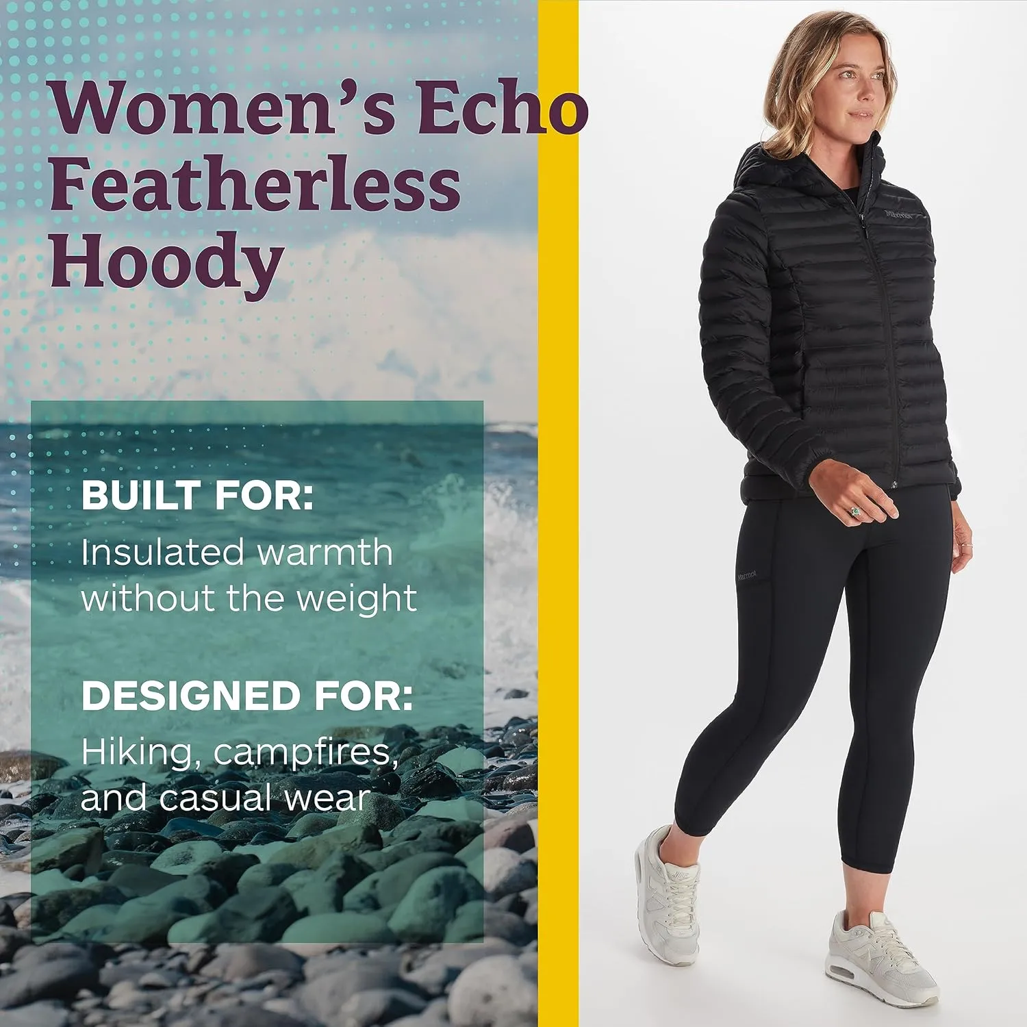 MARMOT Women's Echo Featherless Hoody - Lightweight Down-Alternative Puffer Jacket with Hood