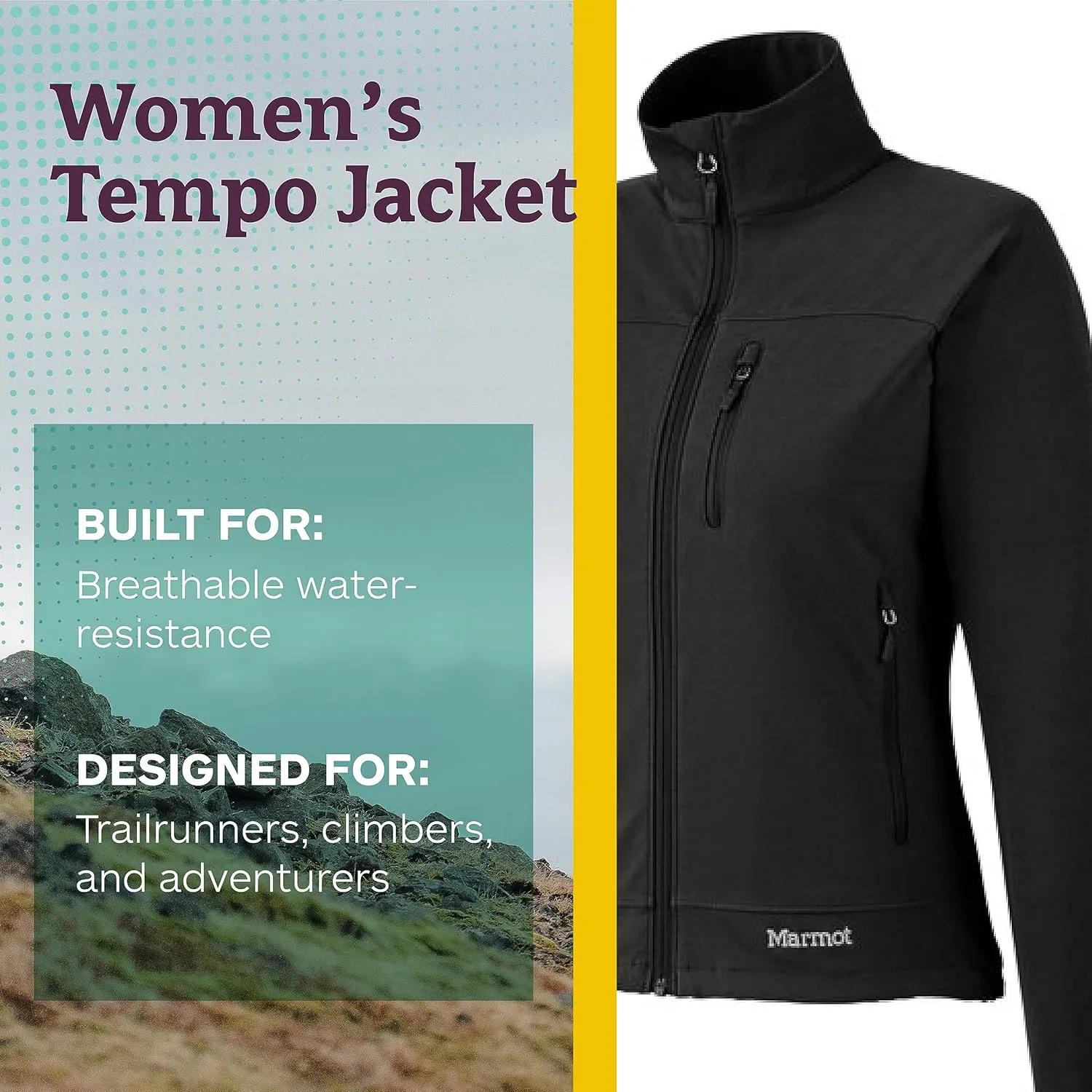 MARMOT Women's Tempo Jacket - Breathable, Water-Resistant Softshell