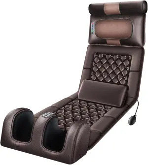 Massage Mat with Heat Pads for Back Pain Relief Back Massage Bed with 10 Vibrating Motors Whole Body Vibration Kneading