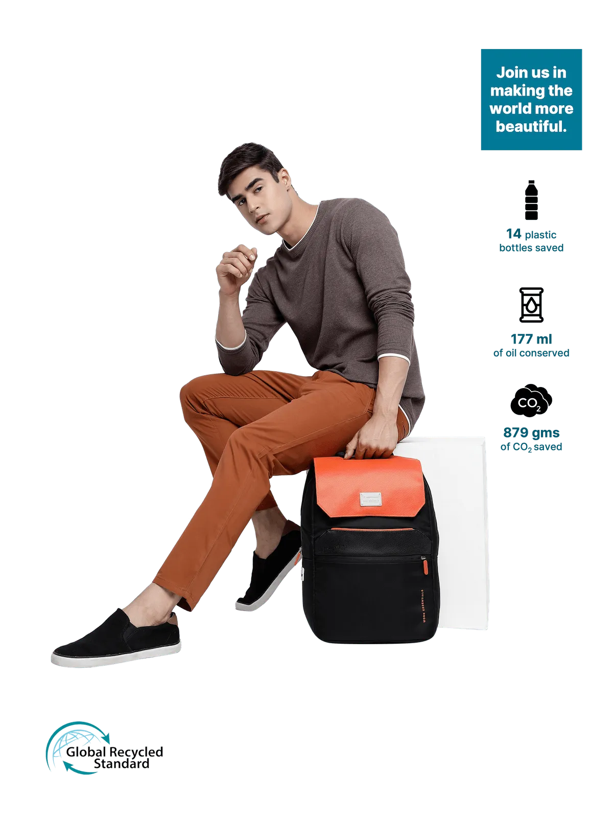 Matrix Orange and Black Backpack