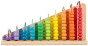 Melissa & Doug Add & Subtract Abacus - Educational Toy With 55 Colorful Beads and Sturdy Wooden Construction, 3 - 6 years