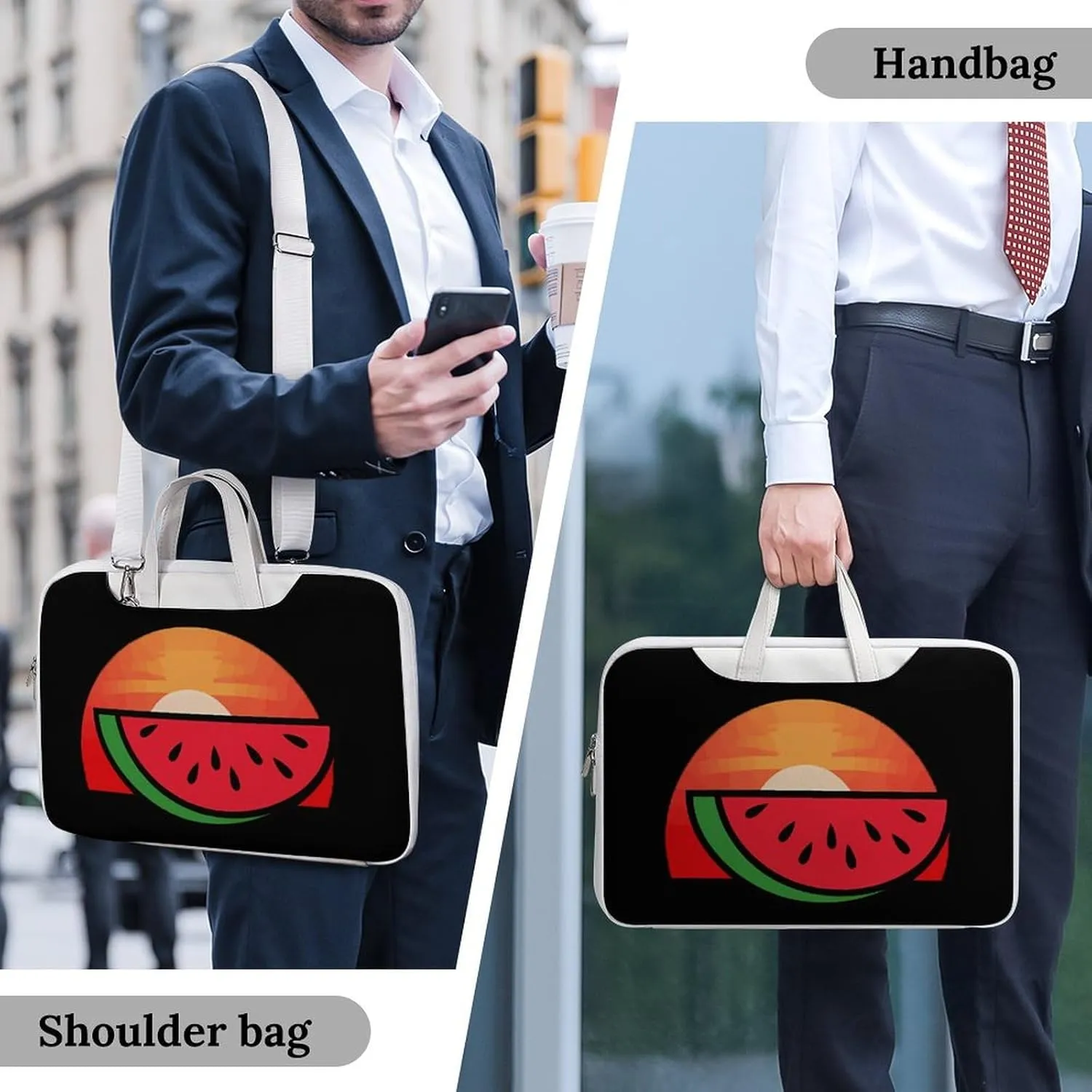 Melon Vintage Sunset Sunrise Laptop Sleeve Bag Protective Case Handbag With Shoulder Strap for Computer 10-17 Inch