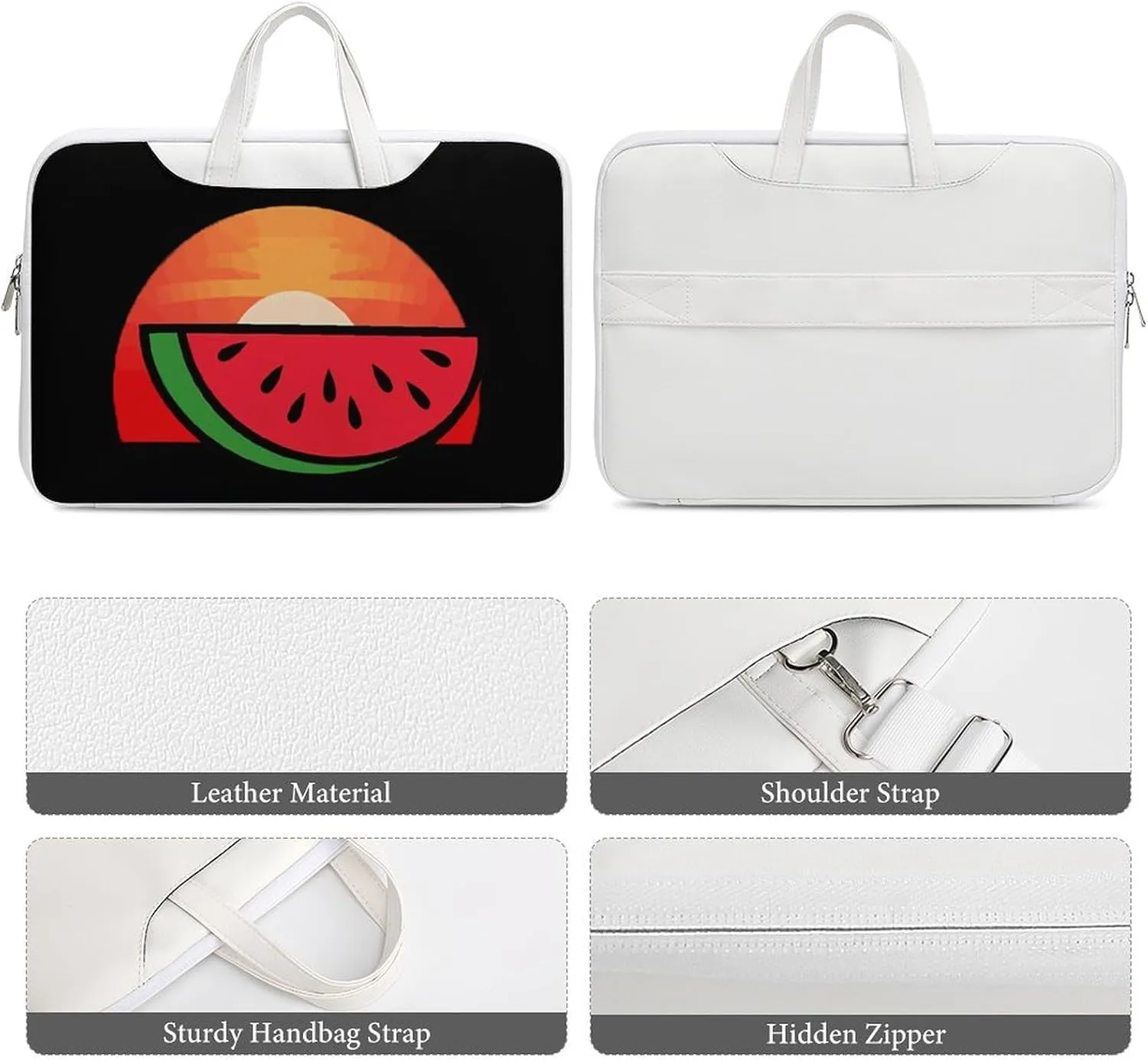Melon Vintage Sunset Sunrise Laptop Sleeve Bag Protective Case Handbag With Shoulder Strap for Computer 10-17 Inch