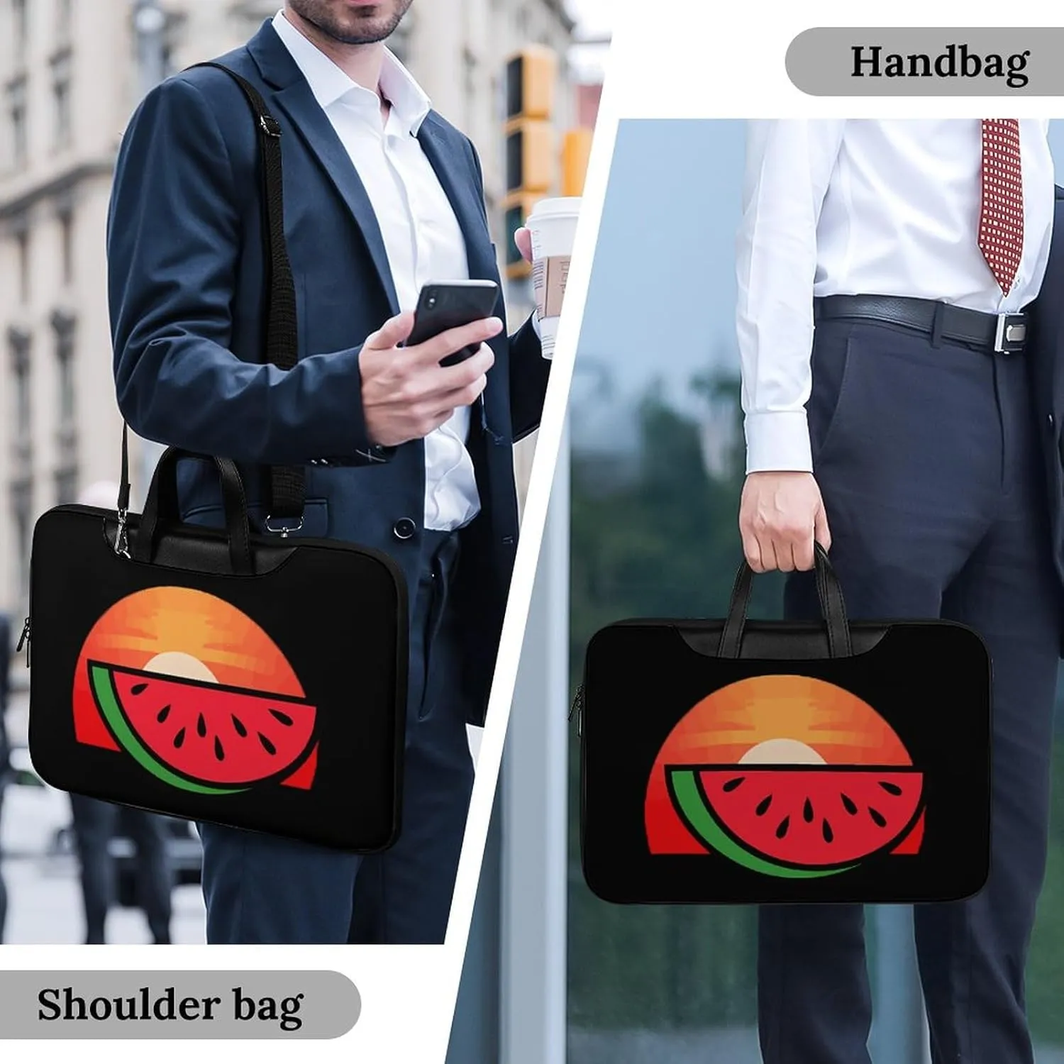 Melon Vintage Sunset Sunrise Laptop Sleeve Bag Protective Case Handbag With Shoulder Strap for Computer 10-17 Inch