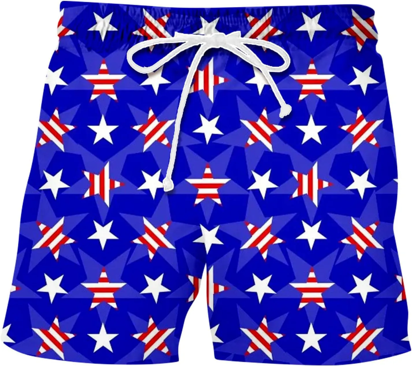 Mens Boys Shorts Quirky Digital Print Drawstring Tie Elastic Waist Casual Fashion Beach Shorts Mens Boys Shorts