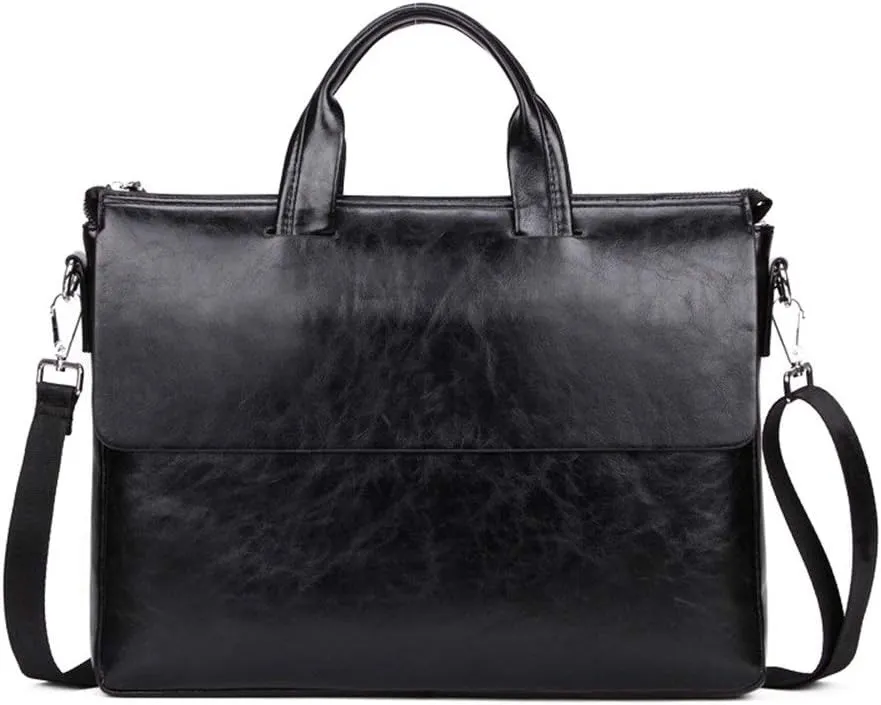 Men's Briefcase Mens Business Briefcase Shoulder Handbags With an Removable Shoulder Strap for Work Office Travel