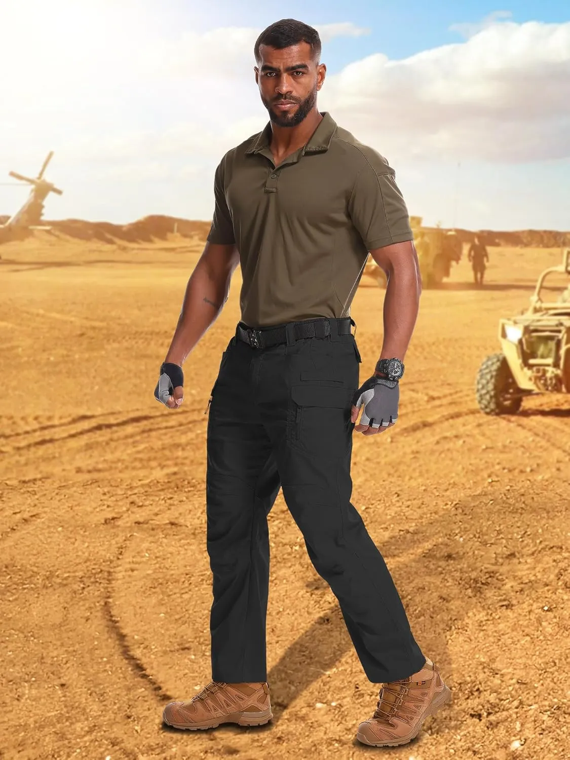 Men's Cargo Pants Ripstop Water Resistant Tactical Pants Lightweight Stretch Hiking Work Pants Outdoor Gear