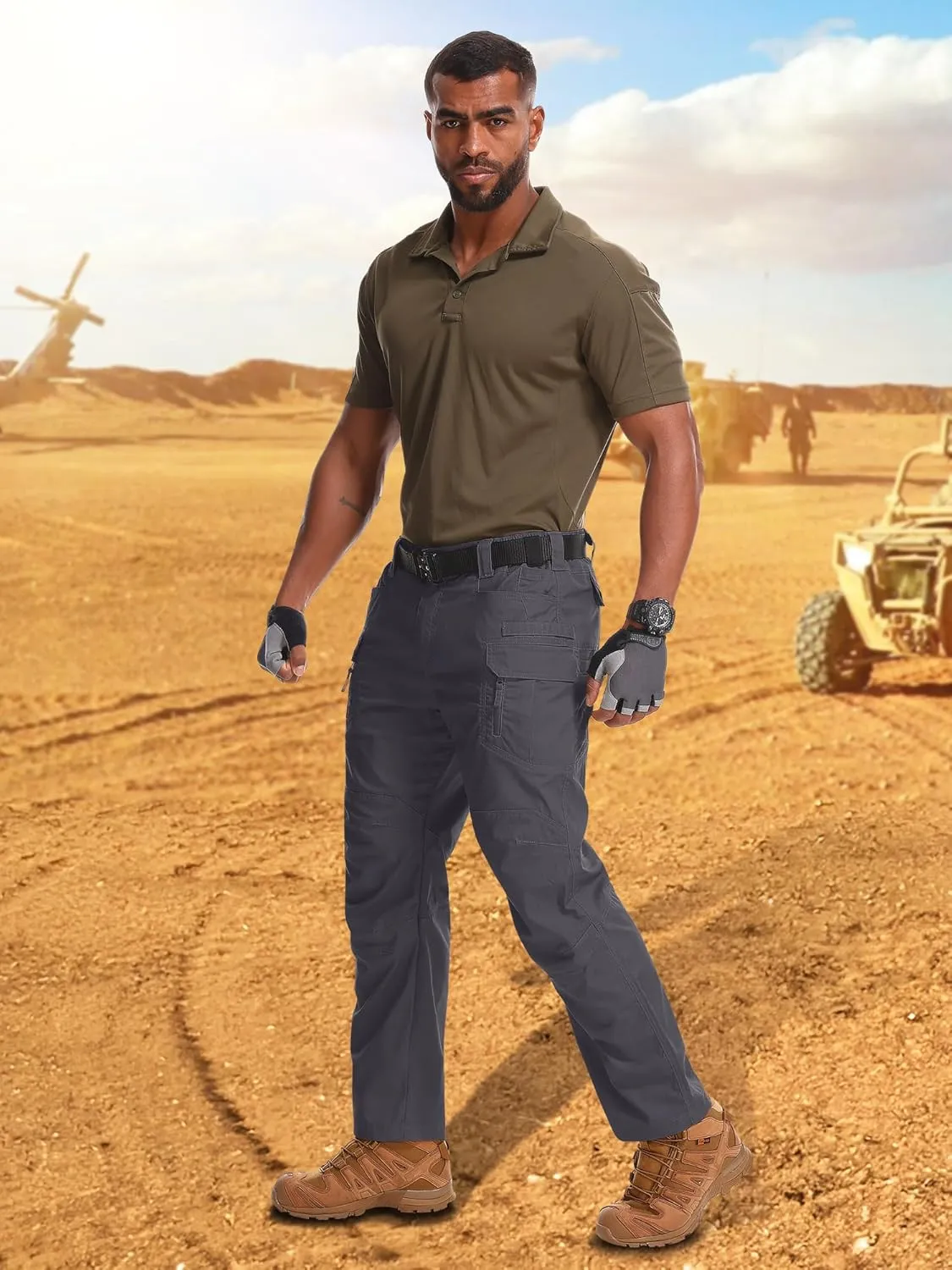 Men's Cargo Pants Ripstop Water Resistant Tactical Pants Lightweight Stretch Hiking Work Pants Outdoor Gear
