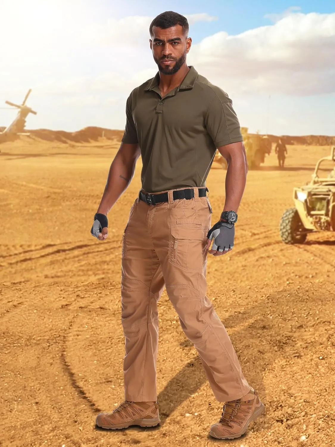 Men's Cargo Pants Ripstop Water Resistant Tactical Pants Lightweight Stretch Hiking Work Pants Outdoor Gear