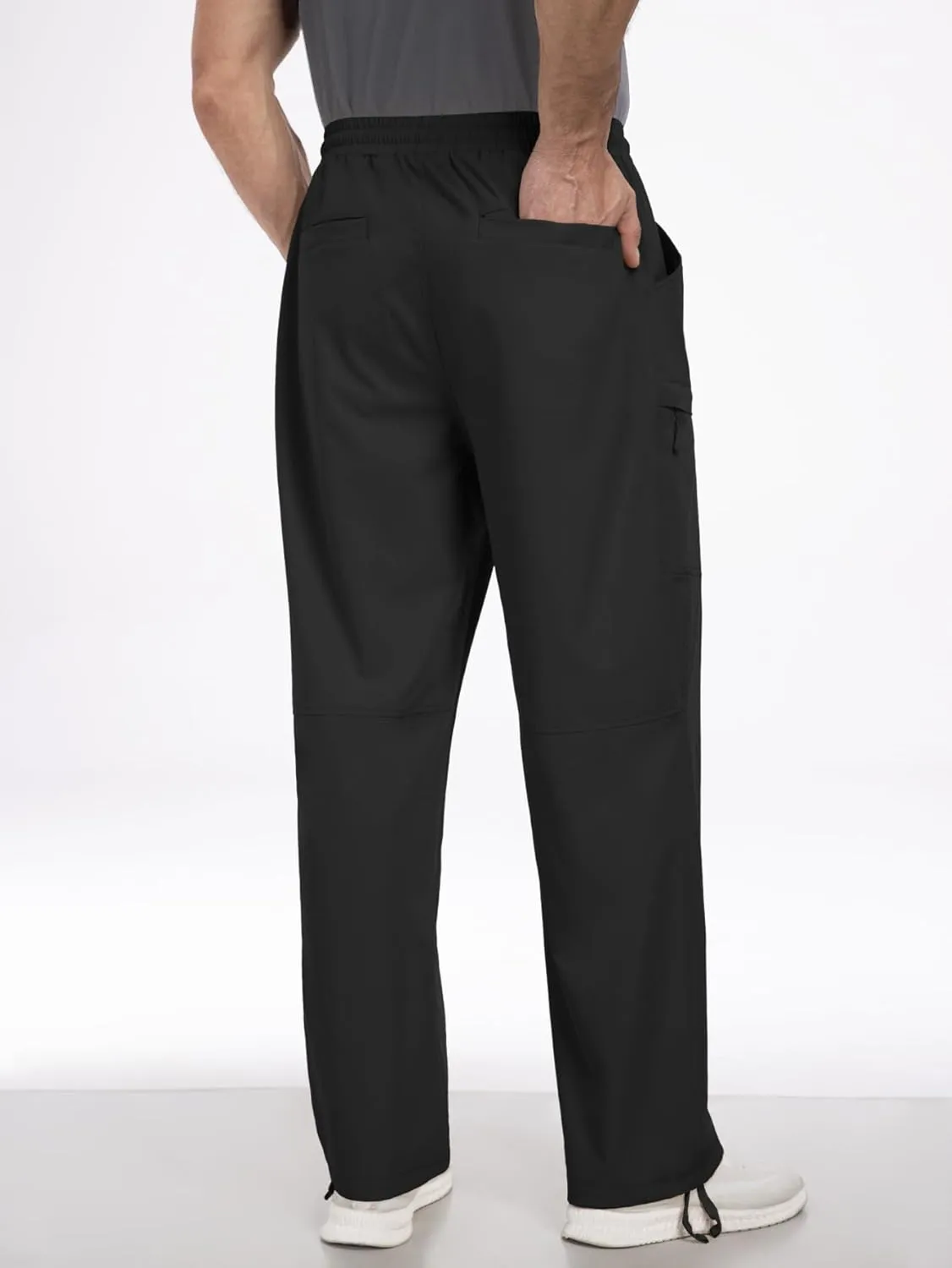 Men's Cargo Sweatpants Lightweight Stretch Joggers with 6 Pocket Loose Fit Casual Pants Hiking Workout Athletic