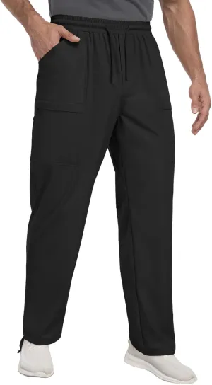 Men's Cargo Sweatpants Lightweight Stretch Joggers with 6 Pocket Loose Fit Casual Pants Hiking Workout Athletic