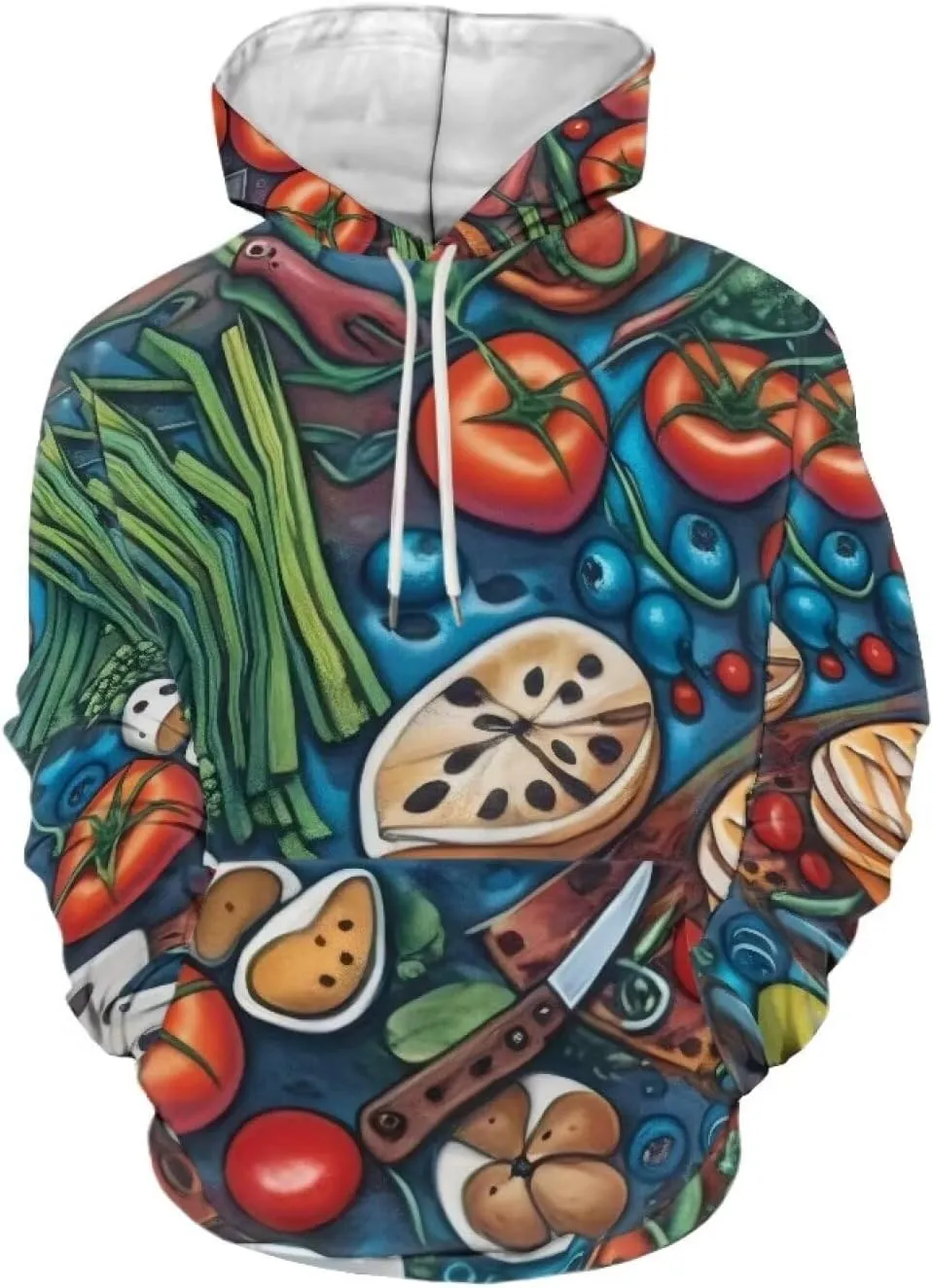 Men'S Novelty Hoodie 3D Wolf Fox Hoodie For Men With Front Pocket S-6XL