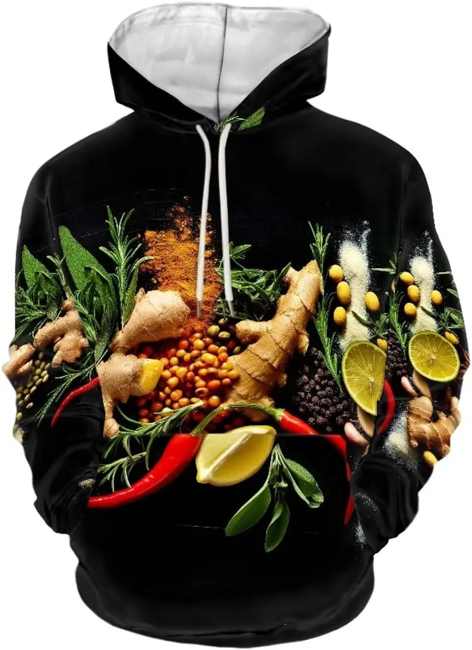 Men'S Novelty Hoodie 3D Wolf Fox Hoodie For Men With Front Pocket S-6XL