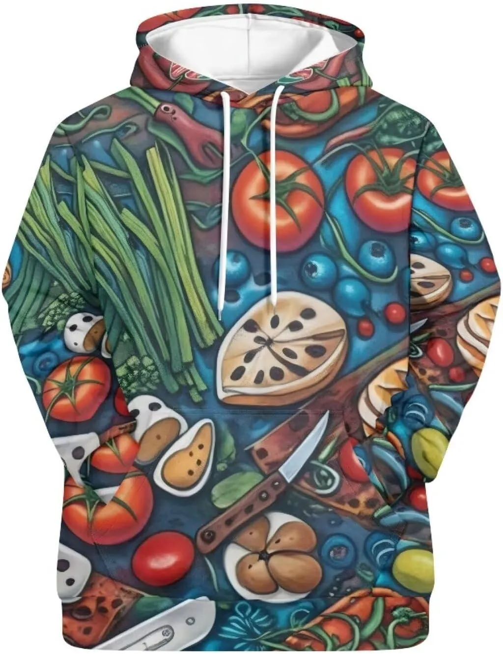 Men'S Novelty Hoodie 3D Wolf Fox Hoodie For Men With Front Pocket S-6XL