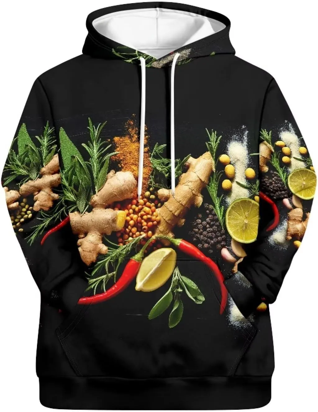 Men'S Novelty Hoodie 3D Wolf Fox Hoodie For Men With Front Pocket S-6XL