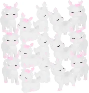 MERRYHAPY 20pcs Mini Deer Figurines Charming Resin Miniature Animals for DIY Crafts Dollhouse Garden Decor and Micro Landscape Enhancements for Creative Projects and Elegant Displays