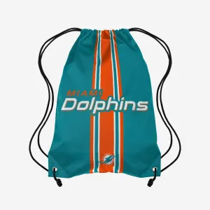Miami Dolphins Team Stripe Wordmark Drawstring Backpack