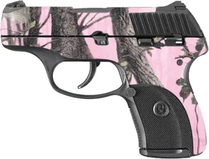 MightySkins Glossy Glitter Skin Compatible with Ruger LC9 9mm 3.12 Barrel - Pink Tree Camo | Protective, Durable High-Gloss Glitter Finish | Easy to Apply and Change Styles | Made in The USA