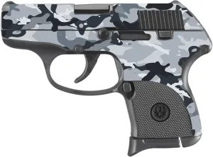 MightySkins Skin Compatible with Ruger LCP 380 - Gray Camouflage | Protective, Durable, and Unique Vinyl Decal wrap Cover | Easy to Apply, Remove and Change Style | Made in The USA