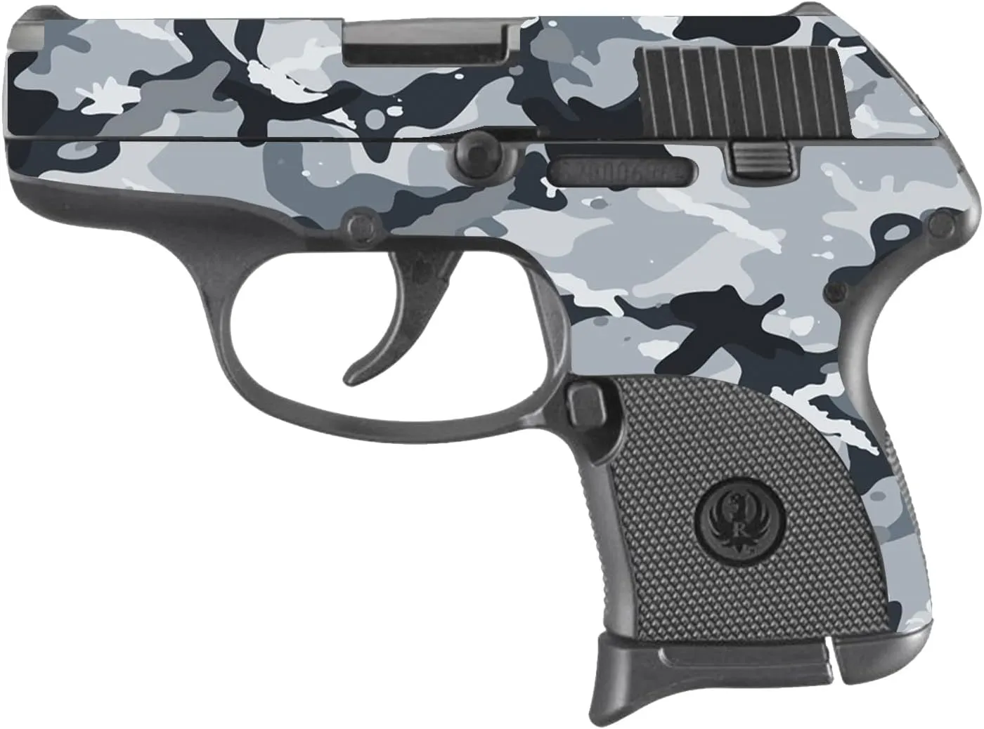 MightySkins Skin Compatible with Ruger LCP 380 - Gray Camouflage | Protective, Durable, and Unique Vinyl Decal wrap Cover | Easy to Apply, Remove and Change Style | Made in The USA