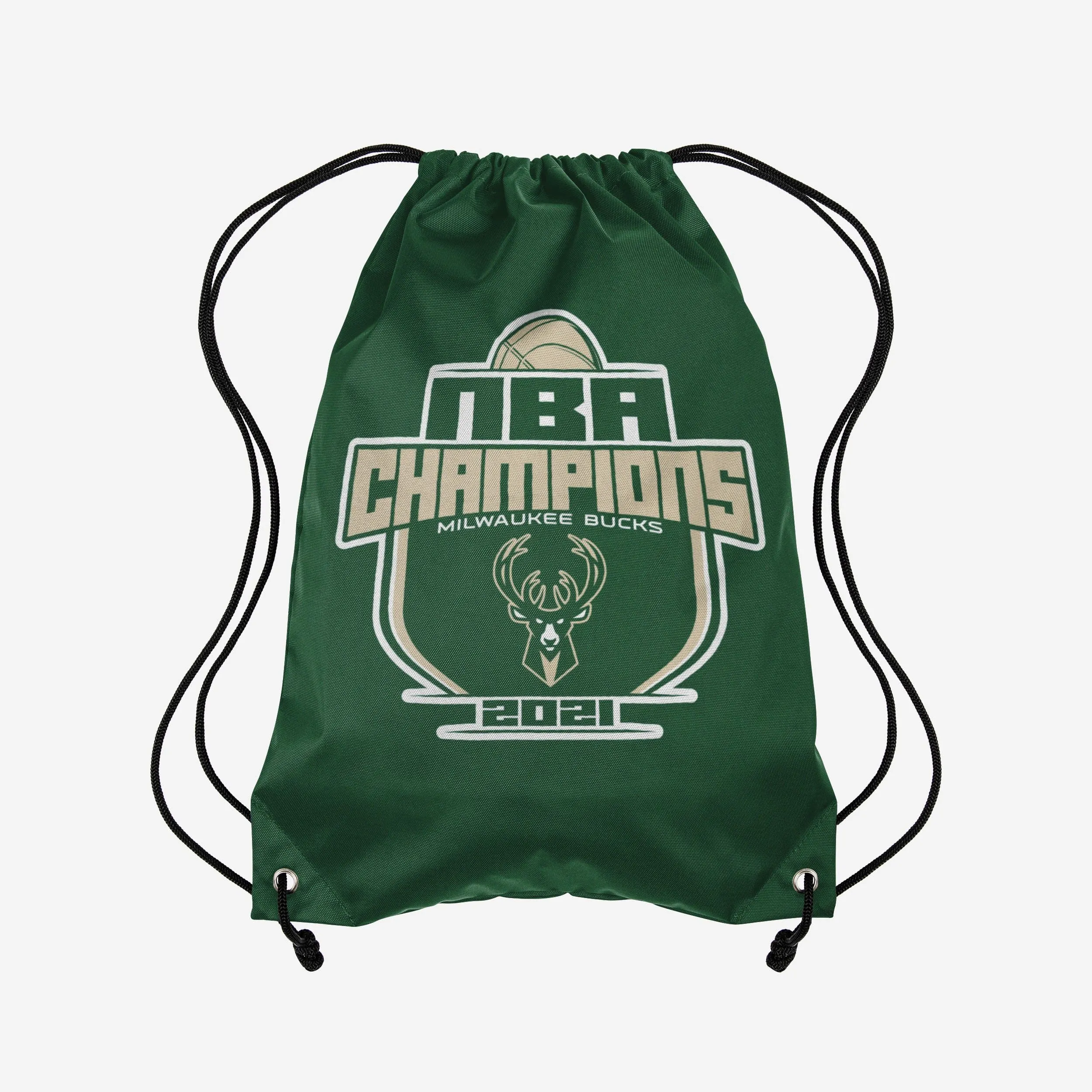 Milwaukee Bucks 2021 NBA Champions Logo Drawstring Backpack