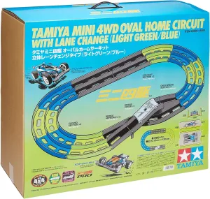 Mini 4wd Oval Home Circuit with Lane Change 69569 (Light Green/blue)