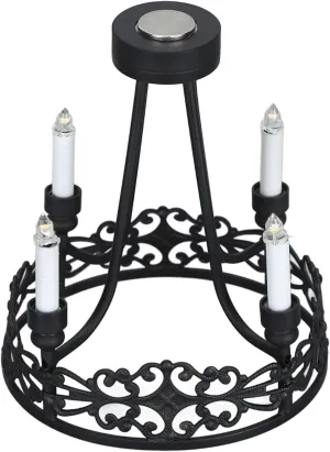 Mini Chandelier 1: 12 Dollhouse Miniature Ceiling Lamp 6 x 7.6cm Hanging Lamp Model 4 Heads Mini LED Pendant Light for Dollhouse Decoration Accessories