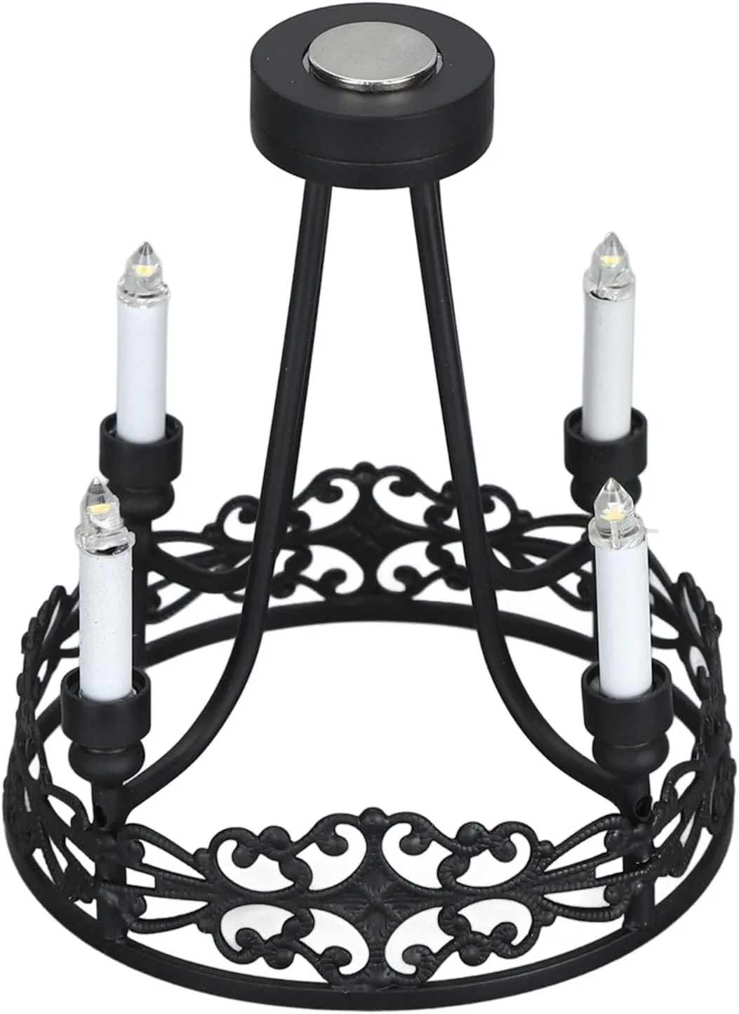 Mini Chandelier 1: 12 Dollhouse Miniature Ceiling Lamp 6 x 7.6cm Hanging Lamp Model 4 Heads Mini LED Pendant Light for Dollhouse Decoration Accessories