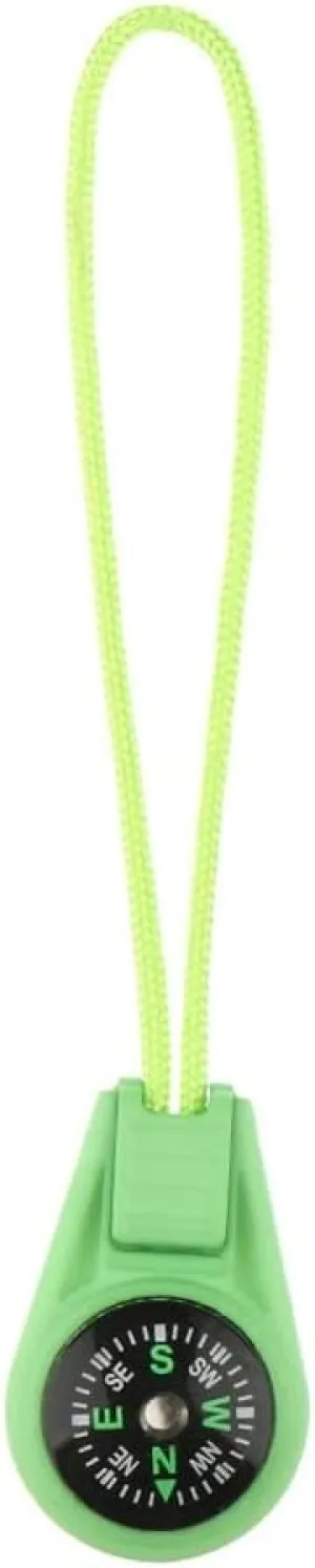 Mini Compass Zipper Tail Rope Colorful Plastic Outdoor Camping Hiking Survival Portable Backpack Pendant Tool