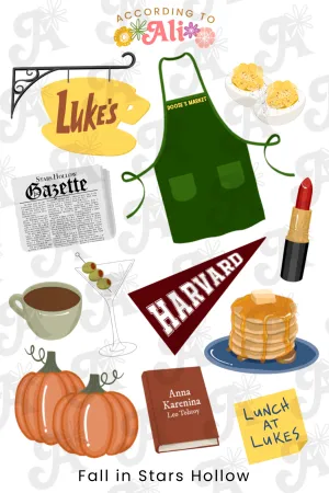 Mini Fall in Stars Hollow Sticker Sheet