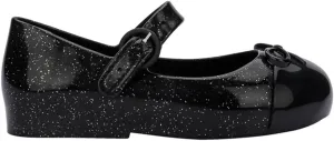 mini melissa Sweet Love Cap Toe Mary Jane Shoes for Toddlers - Jelly Flats for Girls with Cute Bow, Toe Accent and Adjustable Straps