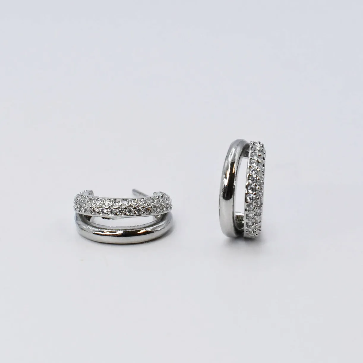 Mini Mirage Silver Hoop