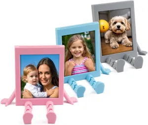 Mini Picture Frames, Cute 3 Pack Small Photo Frames Table Top 2x3 Wallet Size Picture Frame for Instax Mini 12/11/99/40/9/8/7 /SE/EVO Instant Photo Display