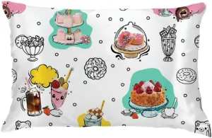 Miniverse Food Sweets Beauty Silky Satin Standard Reversible Pillowcase Cover 20x30 for Hair and Skin, (Officially Licensed Product) by Franco Collectibles