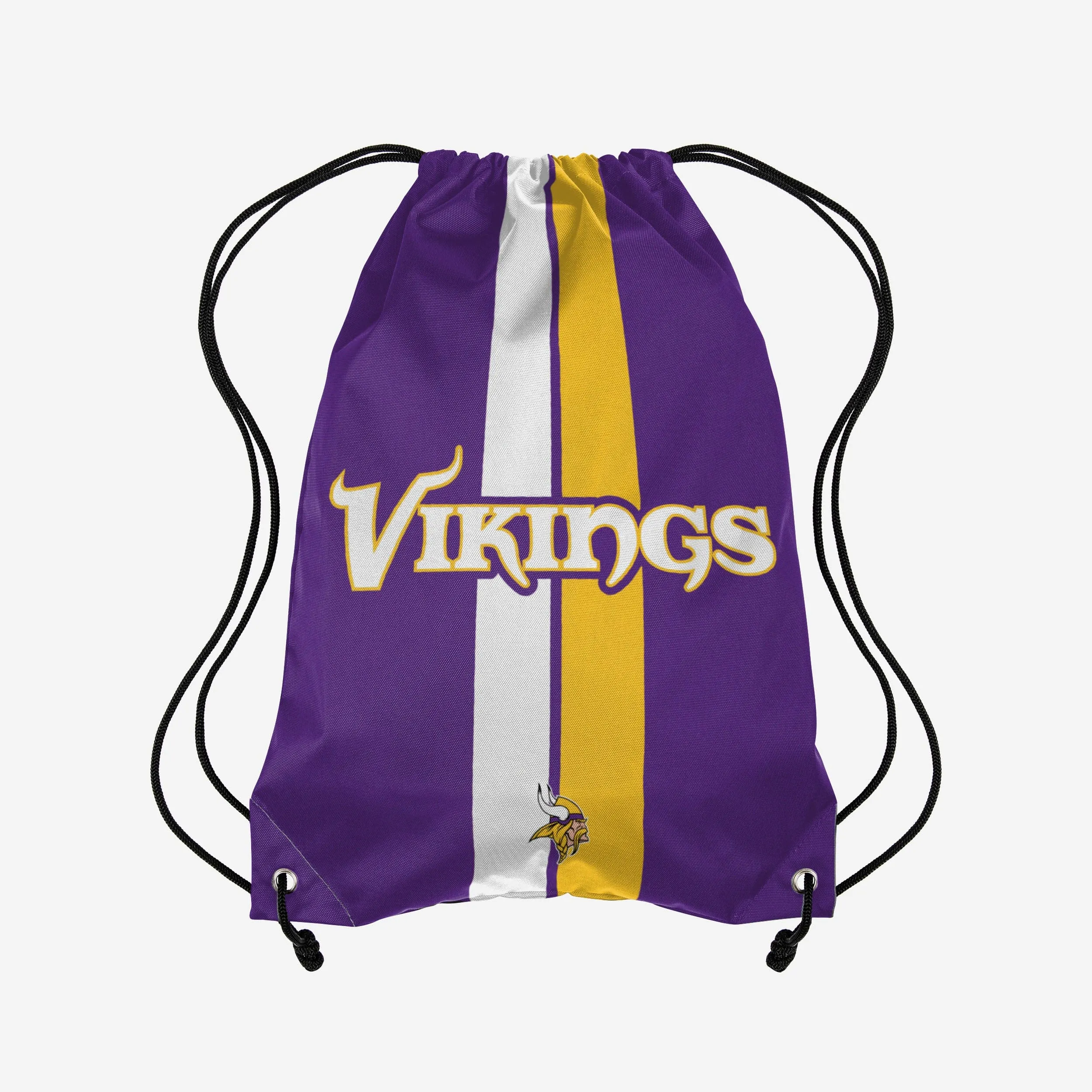 Minnesota Vikings Team Stripe Wordmark Drawstring Backpack