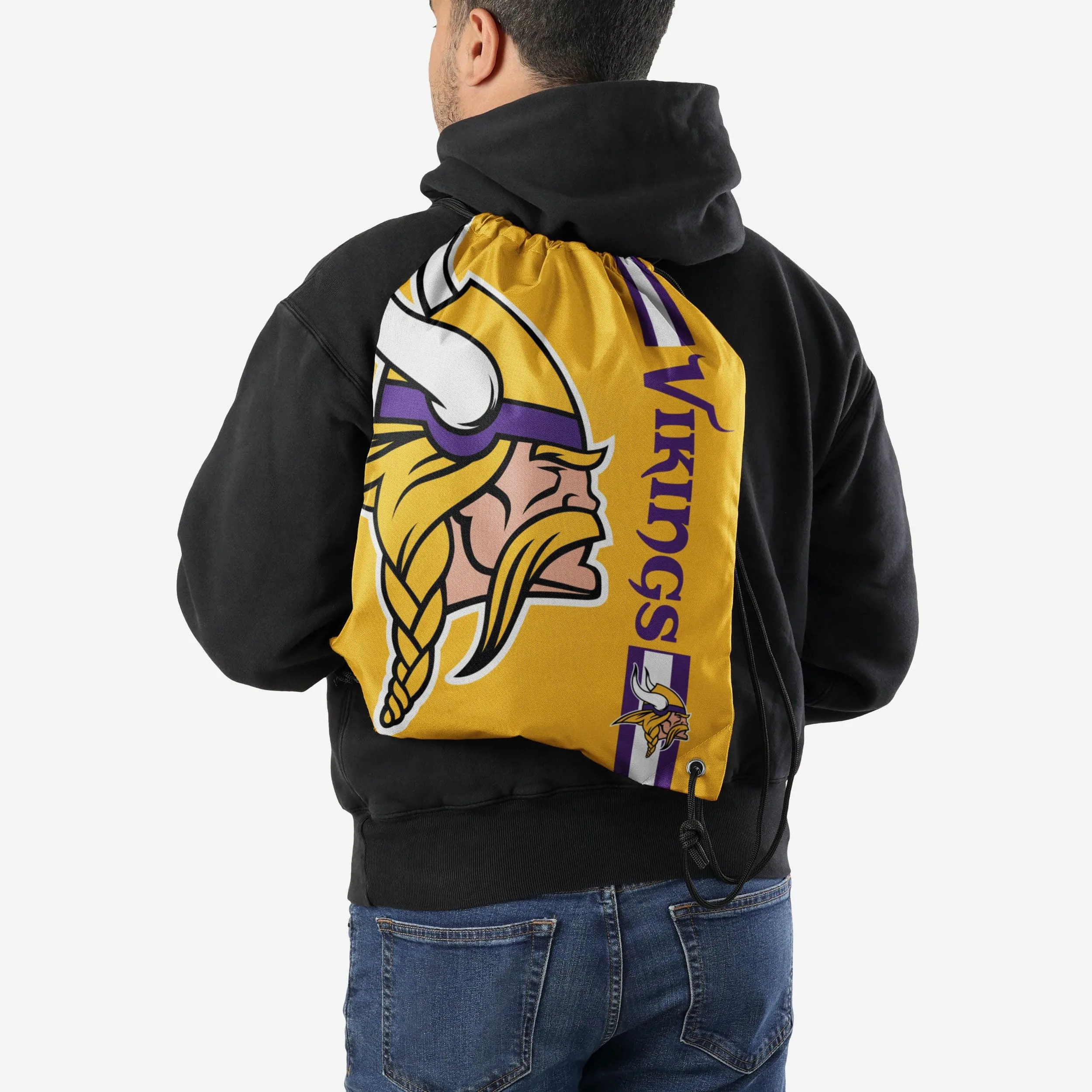 Minnesota Vikings Yellow Alternate Color Big Logo Drawstring Backpack