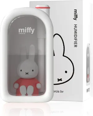 Mipow X Miffy Cool Mist Humidifier - Ultrasonic Quiet , Mini Cute Humidifier with Night Light for Bedroom/Babies Nursery/Office, 380ml