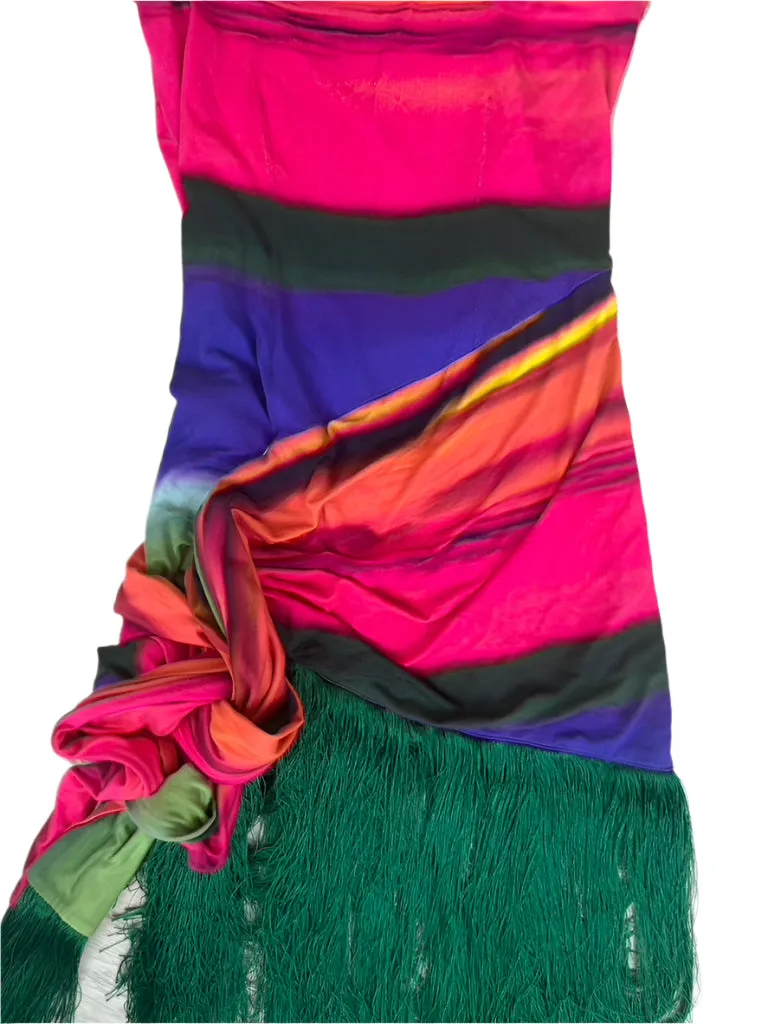 Mirae Multicolor Sleeveless Fringe Dress