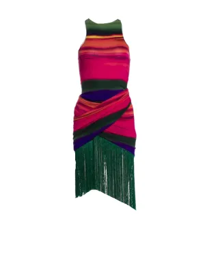 Mirae Multicolor Sleeveless Fringe Dress