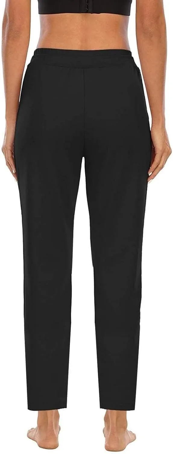 Miyaomn Women's Wide Leg Athletic Sweatpants Drawstring High Waisted Casual Joggers Straight Leg Lounge Trousers with Pockets