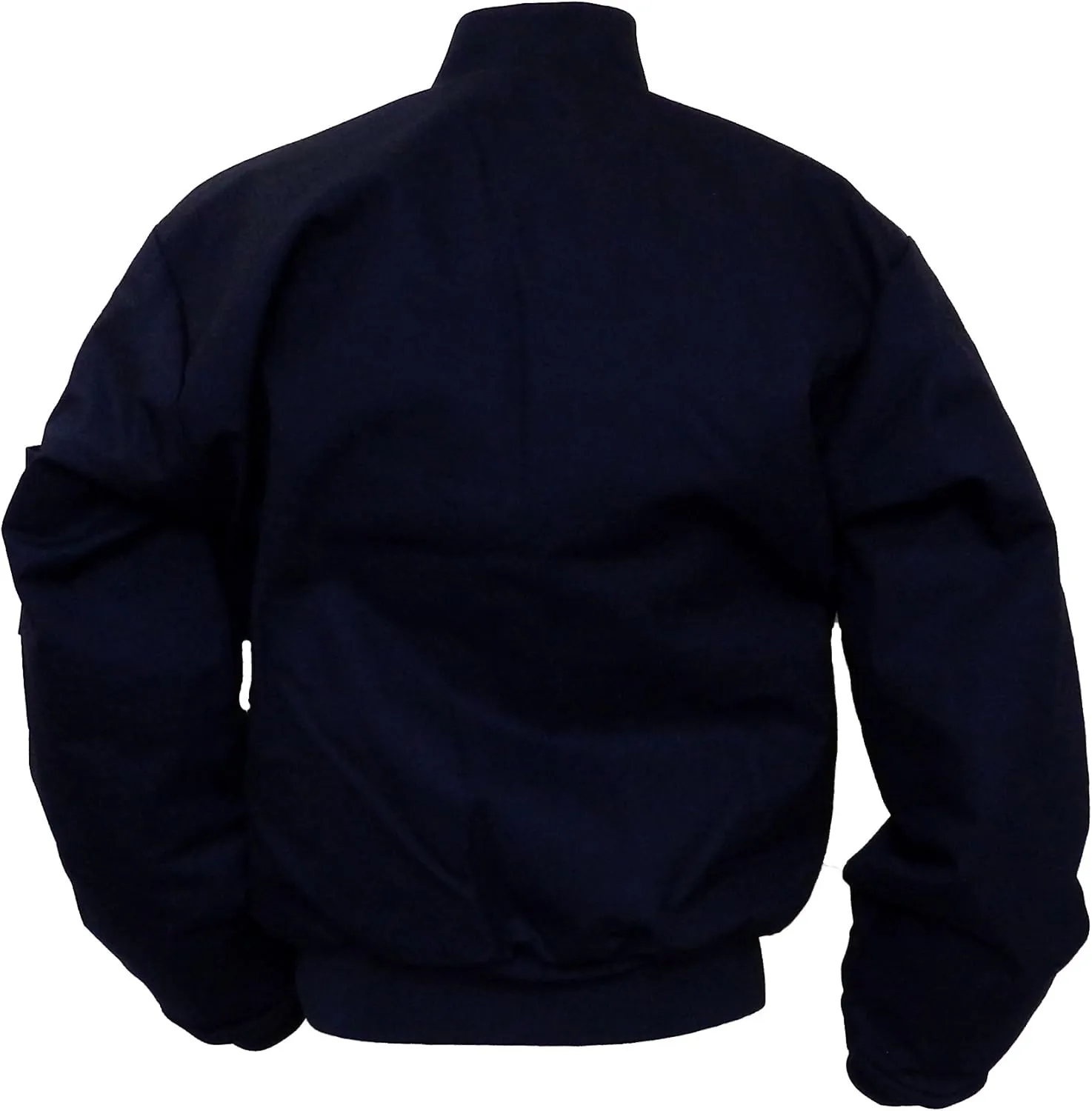 MJ38 Lined Panel Work Wear Jacket Rib-Knit Collar, Navy, 5XL