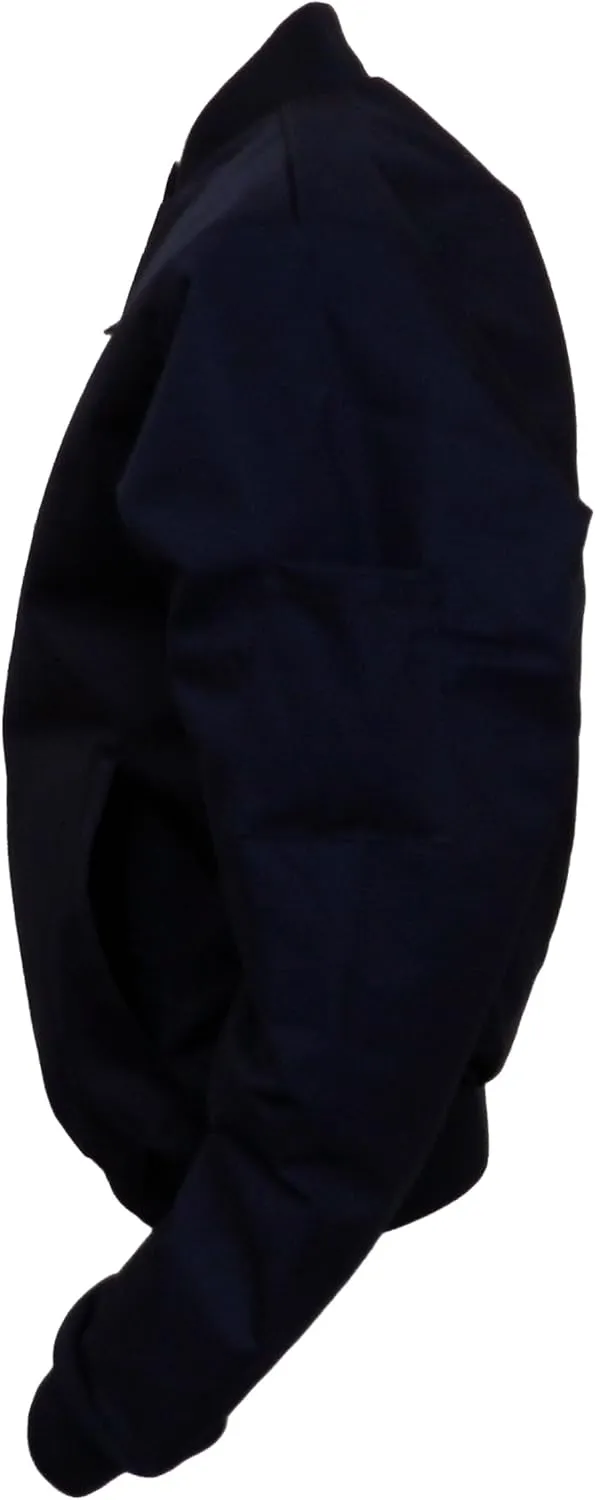 MJ38 Lined Panel Work Wear Jacket Rib-Knit Collar, Navy, 5XL